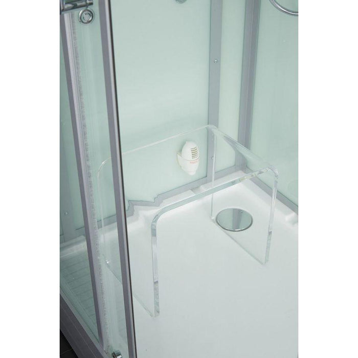 Maya Bath White Platinum Lucca Steam Shower - Left (206)