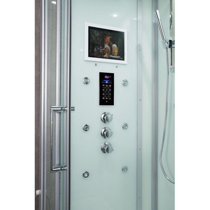 Maya Bath White Platinum Lucca Steam Shower - Left (206)