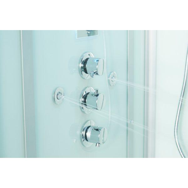 Maya Bath White Platinum Lucca Steam Shower - Left (206)