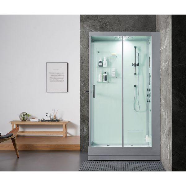 Maya Bath White Platinum Lucca Steam Shower - Right (204)