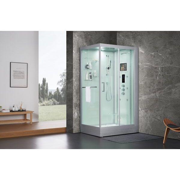 Maya Bath White Platinum Lucca Steam Shower - Right (204)