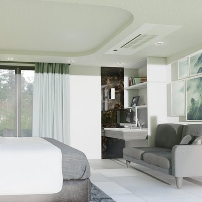 MRCOOL DIY 5th Gen Mini Split - 4-Zone 48,000 BTU Ductless Air Conditioner and Heat Pump Condenser with 9K + 9K + 9K + 6K Ceiling Cassette Air Handlers - DIY5-4ZC-48HP-9K9K9K6K