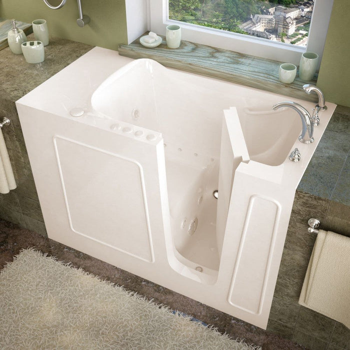 MediTub 2653 Walk-In-Tub 26 x 53 Bathtub, Whirpool & Air Jets Add-Ons