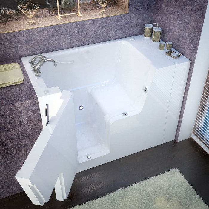 MediTub 2953WC Wheel Chair Accessible 29 x 53 White Bathtub, Whirpool & Air Jets Add-Ons