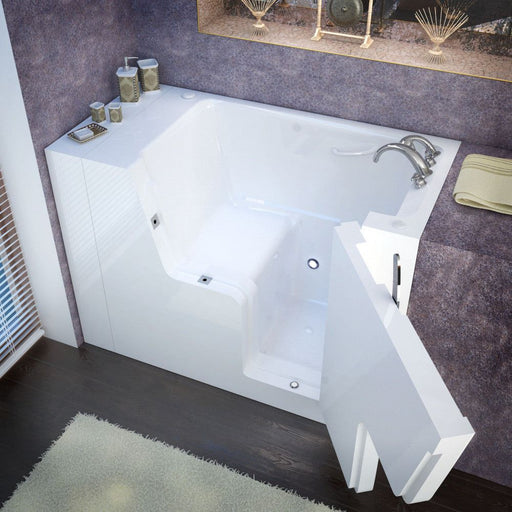 MediTub 2953WC Wheel Chair Accessible 29 x 53 White Bathtub, Whirpool & Air Jets Add-Ons