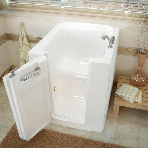 MediTub 3238 Walk-In-Tub 32 x 38 White Bathtub, Whirpool & Air Jets Add-Ons