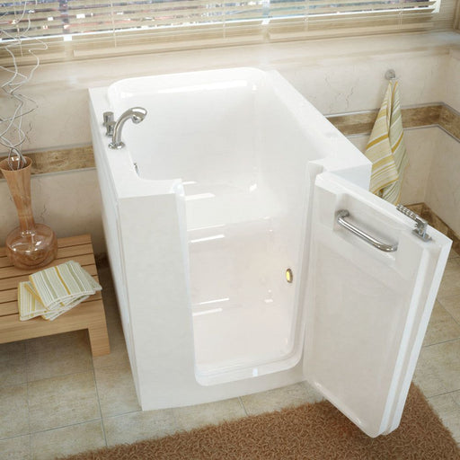 MediTub 3238 Walk-In-Tub 32 x 38 White Bathtub, Whirpool & Air Jets Add-Ons