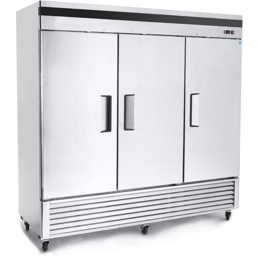 Migali C-3FB, Commercial 81" 3 Solid Door Reach-In Freezer