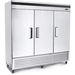 Migali C-3FB, Commercial 81" 3 Solid Door Reach-In Freezer