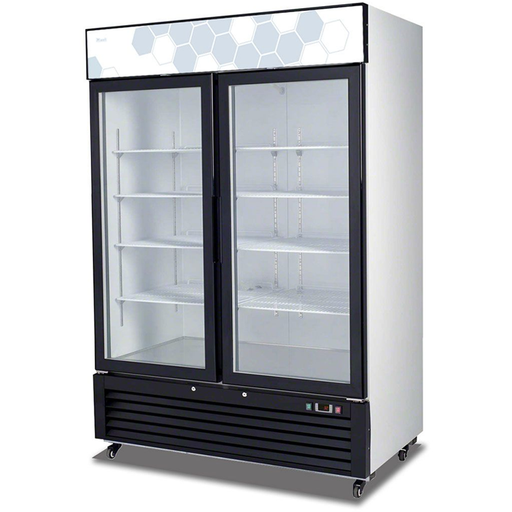 Migali C-49RM-HC, Commercial 54" 2 Glass Door Merchandiser Refrigerator 49 cu. ft.