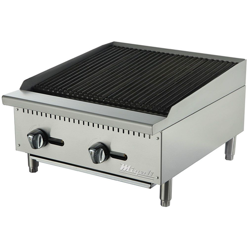 Migali C-CR24, Commercial 24" Wide Char-Rock Broiler BTU70000