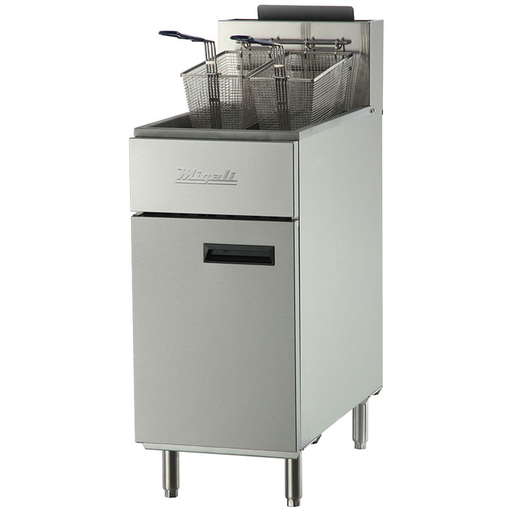 Migali C-F50-LP, Commercial 50Lbs Deep Fryer 4 Burners 1 Fry Pot Liquid Propane BTU120000