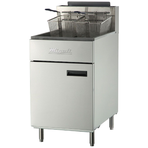 Migali C-F75-NG, Commercial 75Lbs Deep Fryer 5 Burners 1 Fry Pot Natural Gas BTU170000