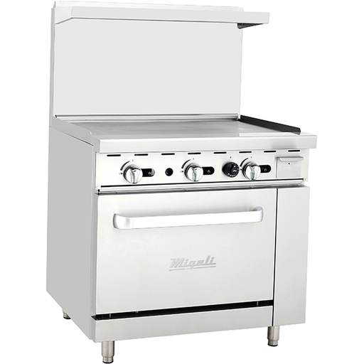 Migali C-RO-36G-NG, Commercial 36" Griddle Oven Range Natural Gas BTU102000