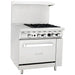 Migali C-RO4-12GL-LP, 36" 12” Griddle, 4 Burner Oven Range Liquid Propane BTU148000