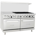 Migali C-RO6-24GL-NG, Commercial 60" Oven Range 6 Burner/ 24" Griddle Natural Gas BTU240000