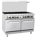 Migali C-RO8-NG, Commercial 48" Oven Range 8 Burner Natural Gas BTU227000