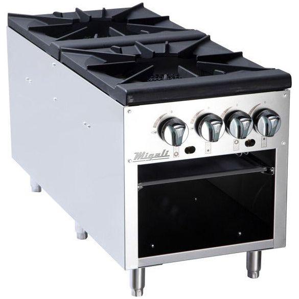 Migali C-SPS-2-18, Commercial Stock Pot Stove 2 Burner BTU160000