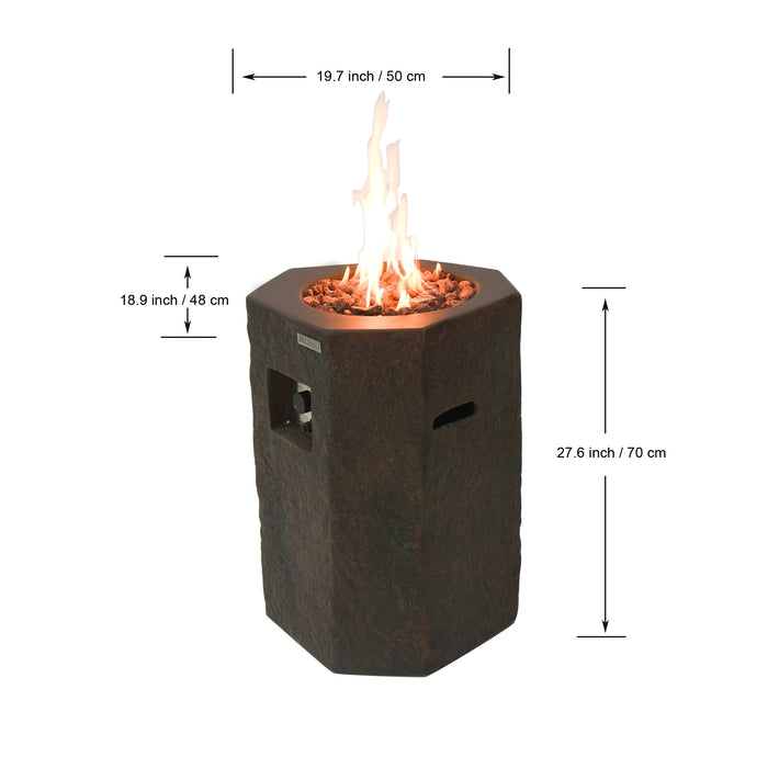 Modeno Basalt Column Concrete Fire Pit (OFG601)