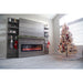 Modern Flames Allwood Wall System in Driftwood Gray 60'' Spectrum Slimline Electric Fireplace