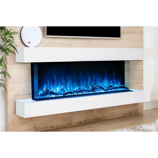 Modern Flames Landscape Pro 58'' Electric Fireplace Wall Mount Studio Suite White Ready to Paint