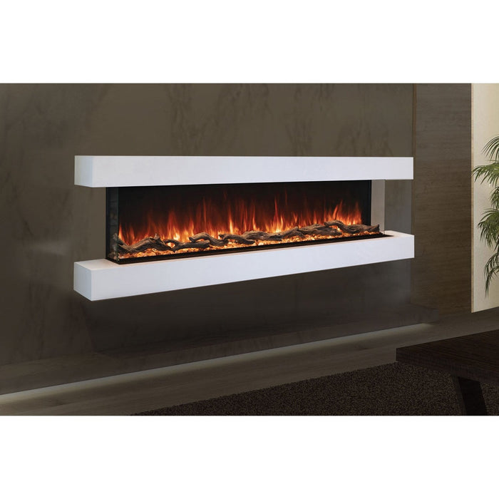 Modern Flames Landscape Pro 58'' Electric Fireplace Wall Mount Studio Suite White Ready to Paint