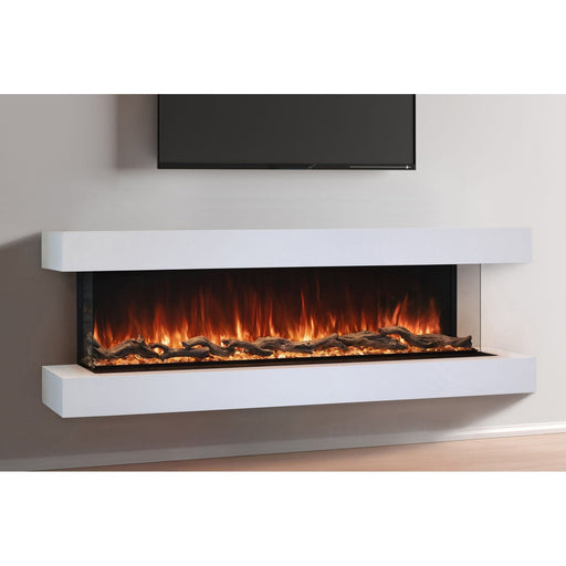 Modern Flames Landscape Pro 70'' Electric Fireplace Wall Mount Studio Suite White Ready to Paint