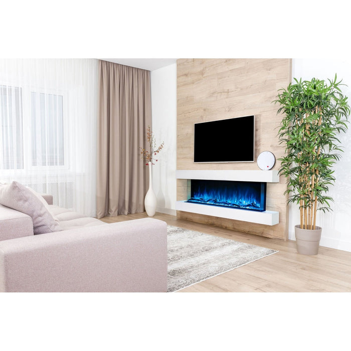 Modern Flames Landscape Pro 70'' Electric Fireplace Wall Mount Studio Suite White Ready to Paint