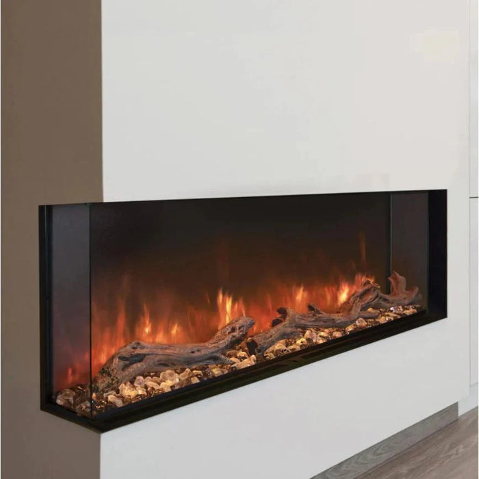 Modern Flames Landscape Pro 82'' Electric Fireplace Wall Mount Studio Suite White Ready to Paint