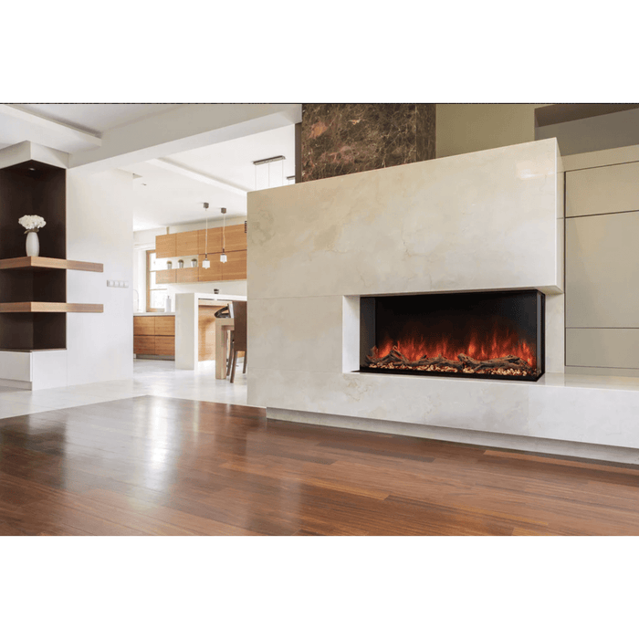 Modern Flames Landscape Pro 94" Electric Fireplace Wall Mount Studio Suite White Ready to Paint