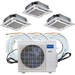 MRCOOL Olympus Mini Split - 36,000 BTU 3 Zone Ductless Ceiling Cassette Air Conditioner And Heat Pump With 25 Ft. Flared Lineset