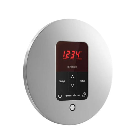 Mr. Steam iTempo Plus Round Steam Shower Control - Polished Chrome - MSITPLUSRD-PC