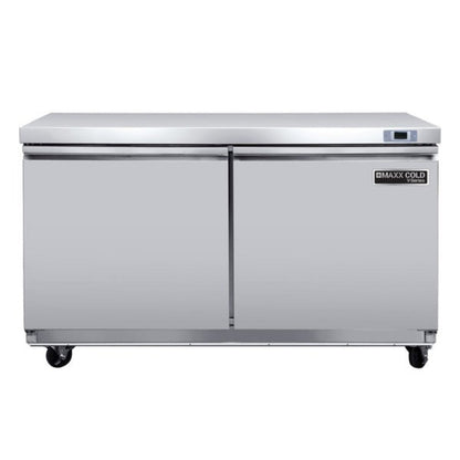 Maxx Cold V-Series 2 Door Undercounter Refrigerator, in Stainless Steel - MVR48UHC