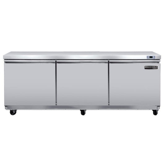 Maxx Cold V-Series 3 Door Undercounter Refrigerator, in Stainless Steel - MVR72UHC