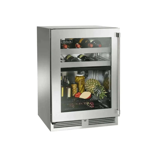 Perlick 24" Signature Series Outdoor Dual-Zone Refrigerator/Wine Reserve with lock - HP24CO