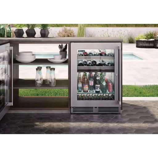 Perlick 24" Signature Series Outdoor Dual-Zone Refrigerator/Wine Reserve with lock - HP24CO