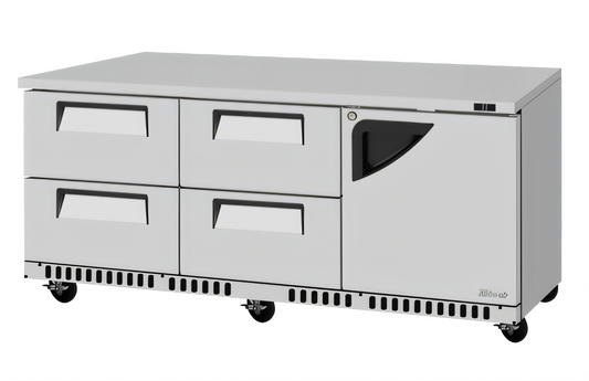 Turbo Air TUR-72SD-D4R(L)-FB-N Super Deluxe Reach-in Refrigerators - TUR-72SD-D4R(L)-FB-N
