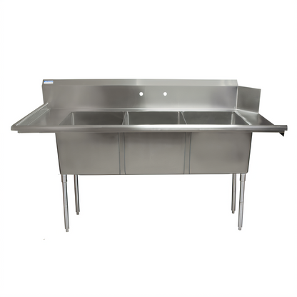 BK Resources BKSDT-3-1820-14-LS Compartment Sinks - BKSDT-3-1820-14-LS