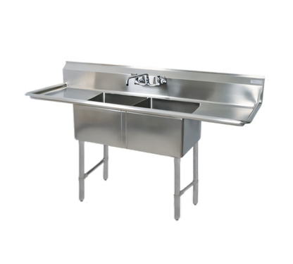BK Resources BKS-2-18-12-18T Compartment Sinks - BKS-2-18-12-18T