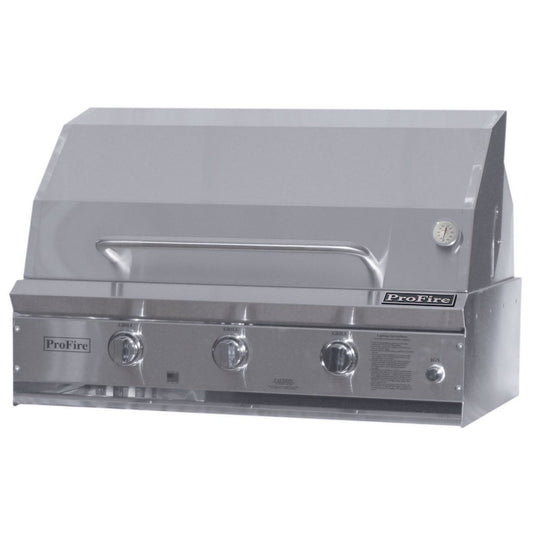 ProFire Briquette Series 36-Inch Built-In Infrared Hybrid Grill - BQPF36GIH-N