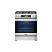 Robam 30-Inch 5 Cu. Ft. Oven Freestanding Dual Fuel Range, 5 Sealed Brass Burners in Stainless Steel (Robam-7MG10)