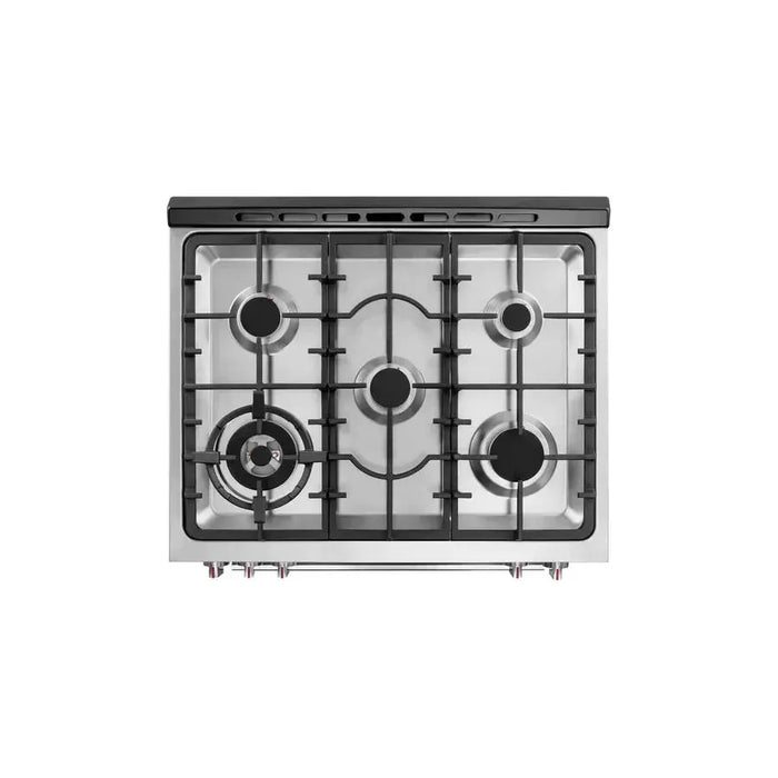 Robam 30-Inch 5 Cu. Ft. Oven Freestanding Gas Range, 5 Sealed Brass Burners in Stainless Steel (Robam-7GG10)