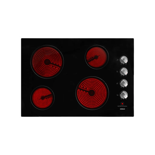 ROBAM 30-Inch Radiant Electric Ceramic Glass Cooktop in Black with 4 Elements including 2 Power Boil Elements ROBAM-W412