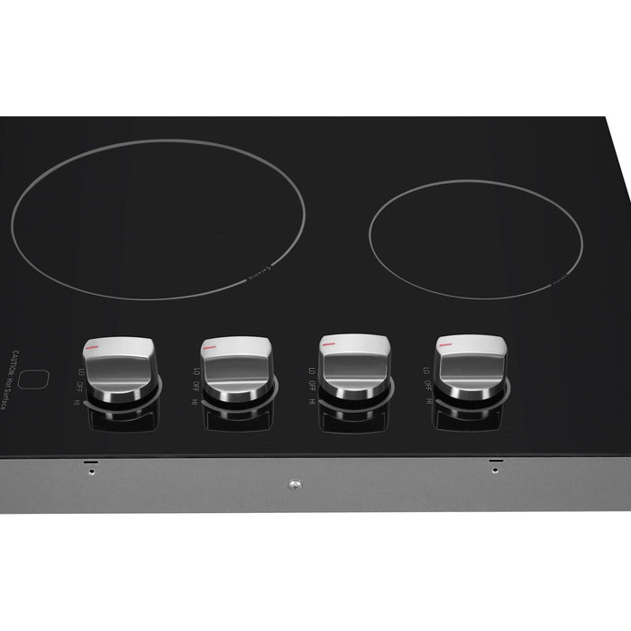 ROBAM 30-Inch Radiant Electric Ceramic Glass Cooktop in Black with 4 Elements including 2 Power Boil Elements ROBAM-W412