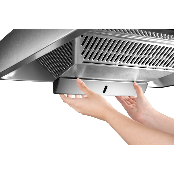 Robam 30-Inch Under Cabinet/Wall-Mounted Range Hood with Charcoal Filter in Stainless Steel (Robam-A831)