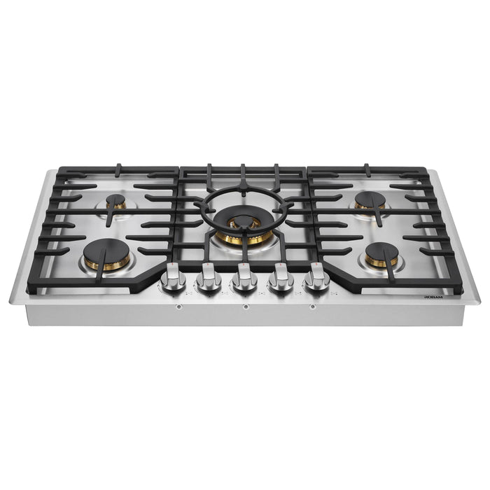 Robam 36-Inch 5 Burners Gas Cooktop in Stainless Steel (Robam- G515)