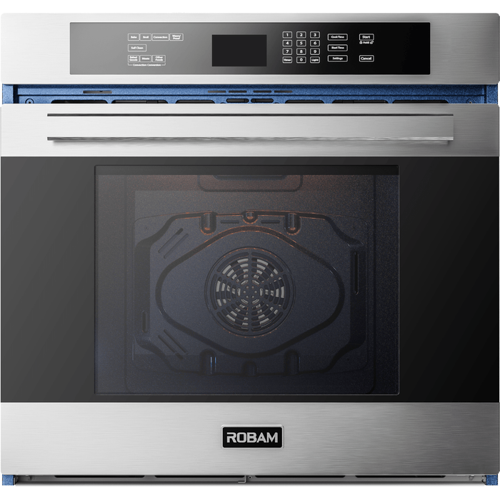 Robam 5-Piece Appliance Package - 30-Inch 4 Burners Gas Cooktop, Under Cabinet/Wall Mounted Range Hood, Dishwasher, Wall Oven, and Steam Combi Oven in Stainless Steel