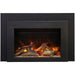 Sierra Flame 30" Electric Fireplace Insert with Black Steel Surround INS-FM-30