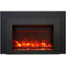 Sierra Flame 30" Electric Fireplace Insert with Black Steel Surround INS-FM-30