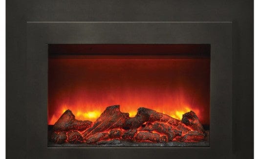 Sierra Flame 34" Electric Fireplace Insert with Black Steel Surround INS-FM-34